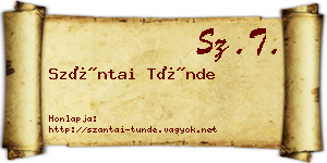 Szántai Tünde névjegykártya